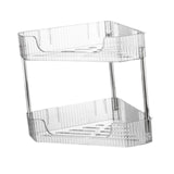 Maxbell 2 Layer Anti Slip Modern Sundries Organizer for Living Room Hotel Restaurant clear white