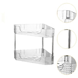 Maxbell 2 Layer Anti Slip Modern Sundries Organizer for Living Room Hotel Restaurant clear white