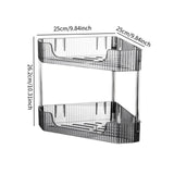 Maxbell 2 Layer Anti Slip Modern Sundries Organizer for Living Room Hotel Restaurant clear gray