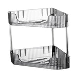 Maxbell 2 Layer Anti Slip Modern Sundries Organizer for Living Room Hotel Restaurant clear gray