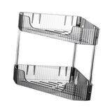 Maxbell 2 Layer Anti Slip Modern Sundries Organizer for Living Room Hotel Restaurant clear gray