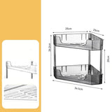 Maxbell 2 Layer Anti Slip Modern Sundries Organizer for Living Room Hotel Restaurant clear gray