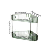 Maxbell 2 Layer Anti Slip Modern Sundries Organizer for Living Room Hotel Restaurant clear green