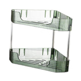 Maxbell 2 Layer Anti Slip Modern Sundries Organizer for Living Room Hotel Restaurant clear green