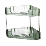 Maxbell 2 Layer Anti Slip Modern Sundries Organizer for Living Room Hotel Restaurant clear green
