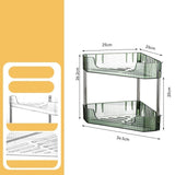 Maxbell 2 Layer Anti Slip Modern Sundries Organizer for Living Room Hotel Restaurant clear green