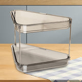 Maxbell 2 Tier Shower Shelf Bathroom Countertop Organizer for Toilet Kitchen Bedroom Transparent Gray