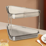Maxbell 2 Tier Shower Shelf Bathroom Countertop Organizer for Toilet Kitchen Bedroom Transparent Gray