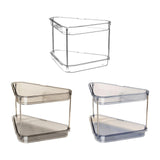 Maxbell 2 Tier Shower Shelf Bathroom Countertop Organizer for Toilet Kitchen Bedroom Transparent Gray