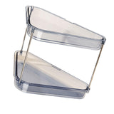 Maxbell 2 Tier Shower Shelf Bathroom Countertop Organizer for Toilet Kitchen Bedroom Transparent Blue