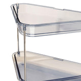 Maxbell 2 Tier Shower Shelf Bathroom Countertop Organizer for Toilet Kitchen Bedroom Transparent Blue
