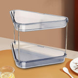 Maxbell 2 Tier Shower Shelf Bathroom Countertop Organizer for Toilet Kitchen Bedroom Transparent Blue