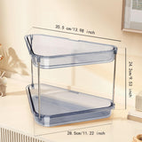 Maxbell 2 Tier Shower Shelf Bathroom Countertop Organizer for Toilet Kitchen Bedroom Transparent Blue
