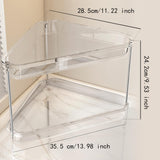 Maxbell 2 Tier Shower Shelf Bathroom Countertop Organizer for Toilet Kitchen Bedroom Transparent