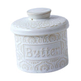 Maxbell Butter Crock with Lid Home Decor Storage Container for Restaurant Hotel Cafe white