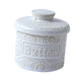 Maxbell Butter Crock with Lid Home Decor Storage Container for Restaurant Hotel Cafe white