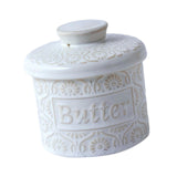 Maxbell Butter Crock with Lid Home Decor Storage Container for Restaurant Hotel Cafe white
