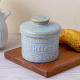 Maxbell Butter Crock with Lid Home Decor Storage Container for Restaurant Hotel Cafe light blue