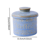 Maxbell Butter Crock with Lid Home Decor Storage Container for Restaurant Hotel Cafe light blue