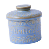 Maxbell Butter Crock with Lid Home Decor Storage Container for Restaurant Hotel Cafe light blue