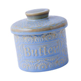 Maxbell Butter Crock with Lid Home Decor Storage Container for Restaurant Hotel Cafe light blue