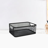 Maxbell Storage Basket Reusable Multiuse Desktop Storage Container for Kitchen Snack Small Black