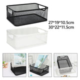 Maxbell Storage Basket Reusable Multiuse Desktop Storage Container for Kitchen Snack Small Black