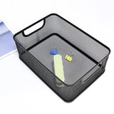 Maxbell Storage Basket Reusable Multiuse Desktop Storage Container for Kitchen Snack Small Black