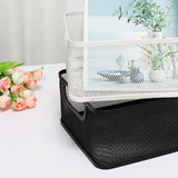 Maxbell Storage Basket Reusable Multiuse Desktop Storage Container for Kitchen Snack Small Black