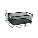 Maxbell Storage Basket Reusable Multiuse Desktop Storage Container for Kitchen Snack Large Black