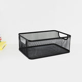 Maxbell Storage Basket Reusable Multiuse Desktop Storage Container for Kitchen Snack Large Black