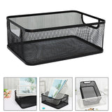 Maxbell Storage Basket Reusable Multiuse Desktop Storage Container for Kitchen Snack Large Black