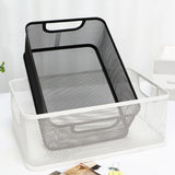 Maxbell Storage Basket Reusable Multiuse Desktop Storage Container for Kitchen Snack Large Black