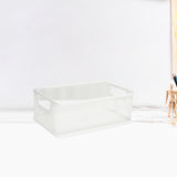 Maxbell Storage Basket Reusable Multiuse Desktop Storage Container for Kitchen Snack Small White