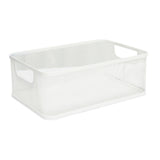 Maxbell Storage Basket Reusable Multiuse Desktop Storage Container for Kitchen Snack Small White