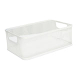 Maxbell Storage Basket Reusable Multiuse Desktop Storage Container for Kitchen Snack Small White