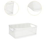 Maxbell Storage Basket Reusable Multiuse Desktop Storage Container for Kitchen Snack Small White