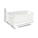 Maxbell Storage Basket Reusable Multiuse Desktop Storage Container for Kitchen Snack Small White
