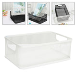Maxbell Storage Basket Reusable Multiuse Desktop Storage Container for Kitchen Snack Large White