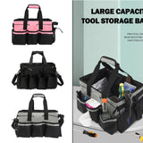 Maxbell Cleaning Organizer Handbag Portable Tote Tools Carrier Utility Pack Tool Bag Pink
