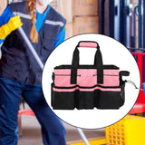 Maxbell Cleaning Organizer Handbag Portable Tote Tools Carrier Utility Pack Tool Bag Pink