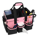 Maxbell Cleaning Organizer Handbag Portable Tote Tools Carrier Utility Pack Tool Bag Pink