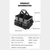 Maxbell Cleaning Organizer Handbag Portable Tote Tools Carrier Utility Pack Tool Bag Gray