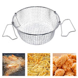 Maxbell Stainless Steel Frying Basket Cooking Strainer Basket for Home Chefs Kitchen L