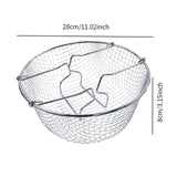 Maxbell Stainless Steel Frying Basket Cooking Strainer Basket for Home Chefs Kitchen XL