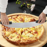 Maxbell Pizza Cutter Rocker Blade with Handle Mezzaluna Knife for Baking Accessories