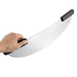 Maxbell Pizza Cutter Rocker Blade with Handle Mezzaluna Knife for Baking Accessories