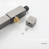 Maxbell Sink Tap Modern Square Wall Mounted Basin Tap for Commercial Bathtub Kitchen plating Side opening