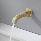 Maxbell Sink Tap Modern Square Wall Mounted Basin Tap for Commercial Bathtub Kitchen plating Side opening