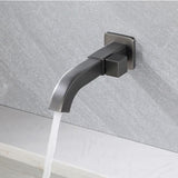 Maxbell Sink Tap Modern Square Wall Mounted Basin Tap for Commercial Bathtub Kitchen plating Side opening